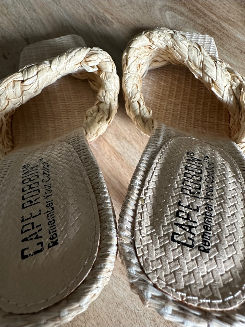 Cape Robbin Natural Braided Raffia Slide Mule - Picture 7 of 8